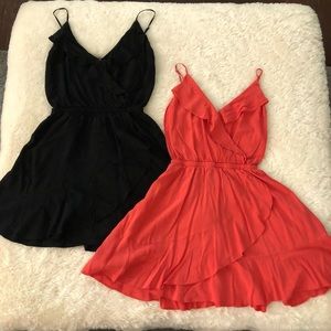 BOGO NEVER WORN black and coral pink dress